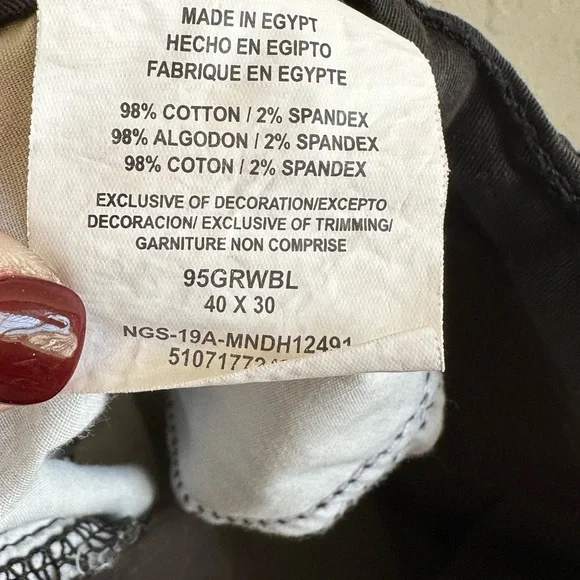 Wrangler Black Straight Fit Chino Style 5 pocket Jeans Sz 40x30 - Picture 10 of 11